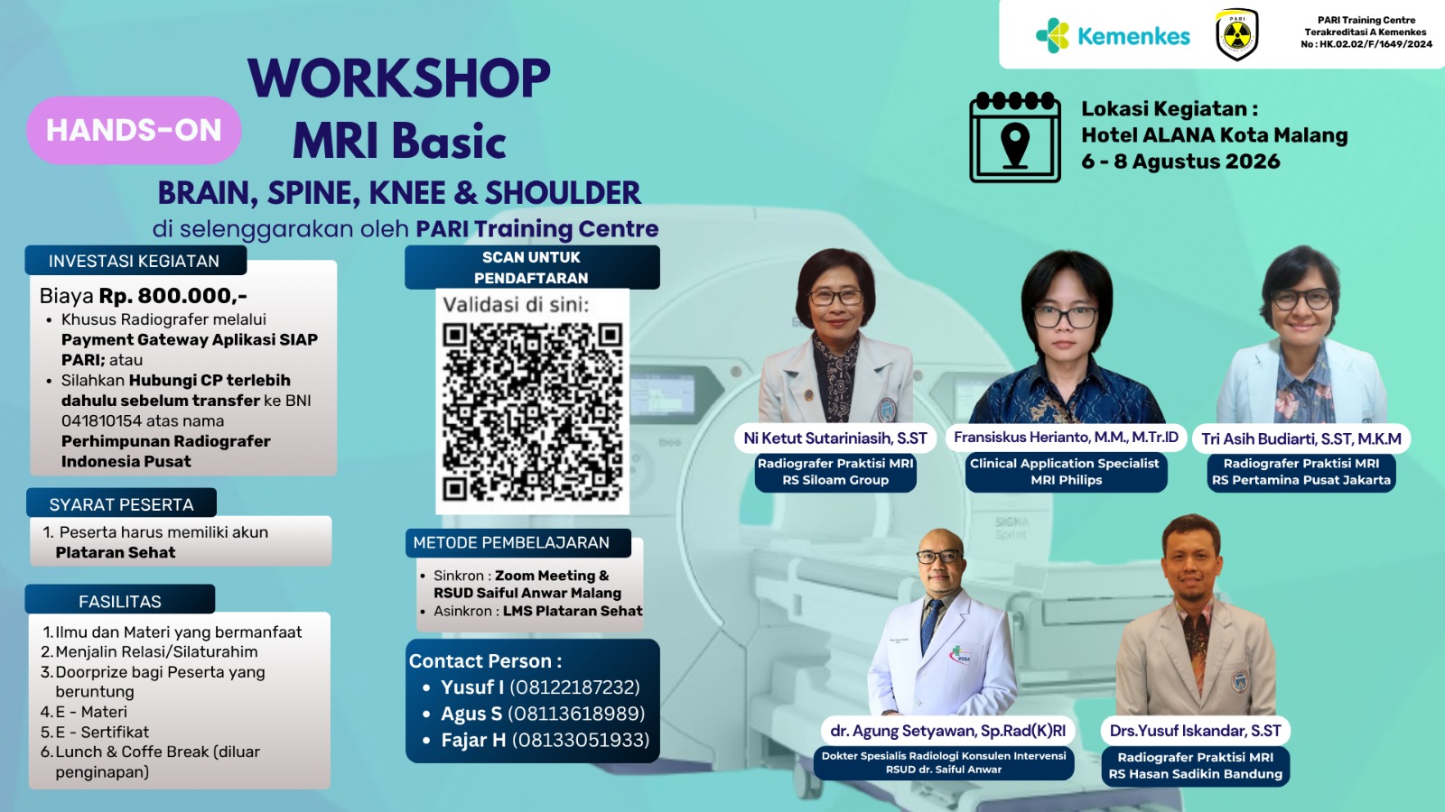 Workshop: MRI Basic BRAIN, SPINE, KNEE & SHOULDER